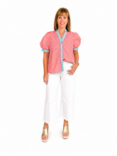 Load image into Gallery viewer, Sunset Stripe Puff Sleeve Blouse