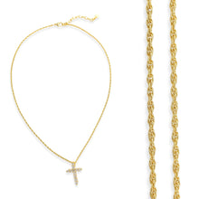 Load image into Gallery viewer, Bling Cross Necklace