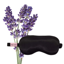 Load image into Gallery viewer, Weighted Lavender Satin Eye Mask
