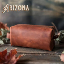 Load image into Gallery viewer, Men’s Leather Toiletry Bag