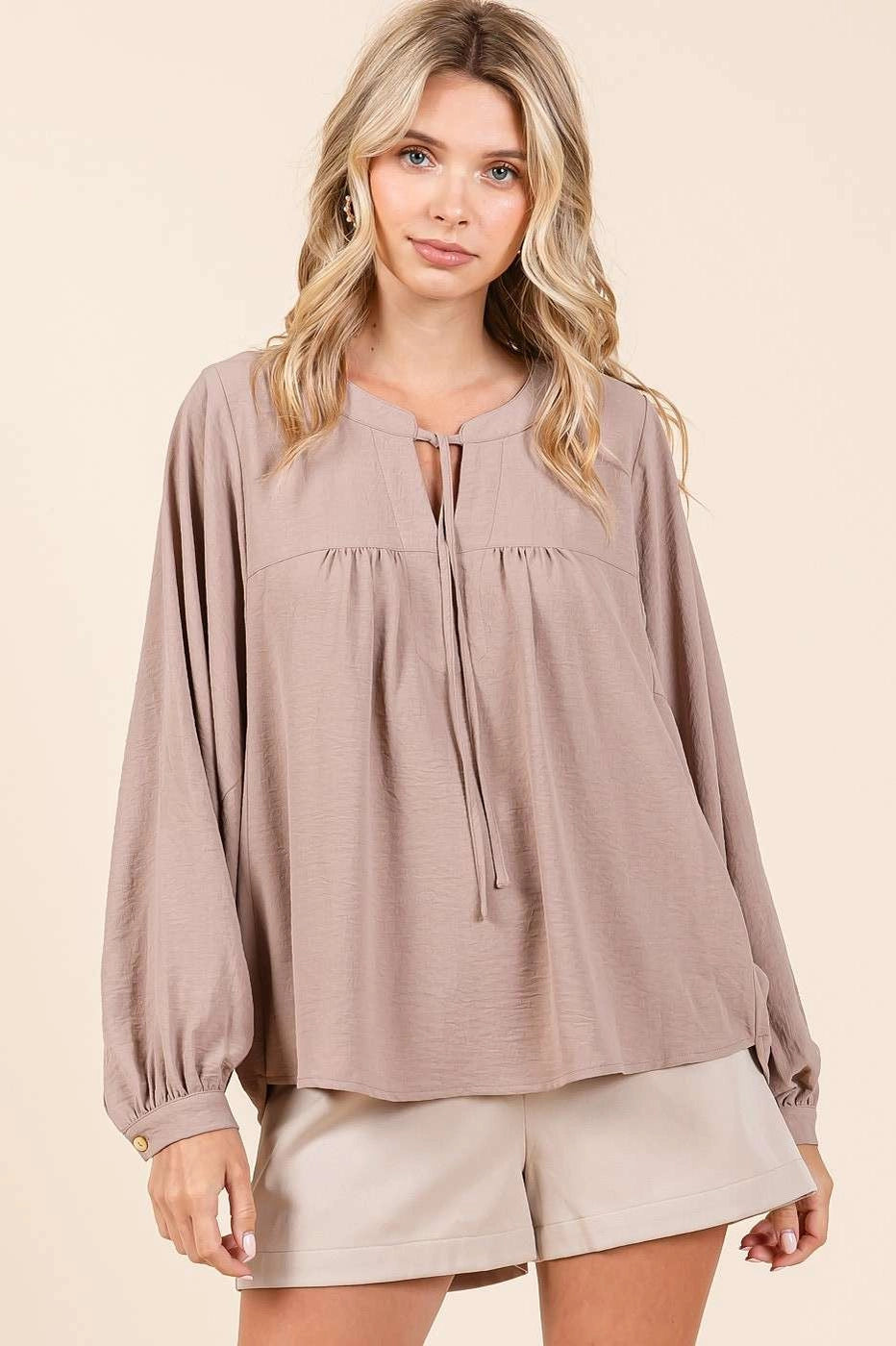 Taupe Me Away Top