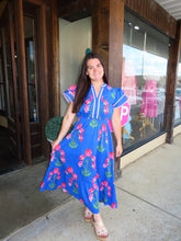 Load image into Gallery viewer, Bold Blue Bloom Maxi
