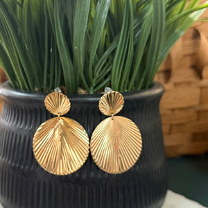 Gold Textured Earring