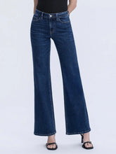 Load image into Gallery viewer, High Rise Dark Flare Denim
