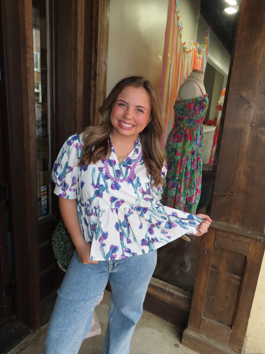 Indigo Bloom Top