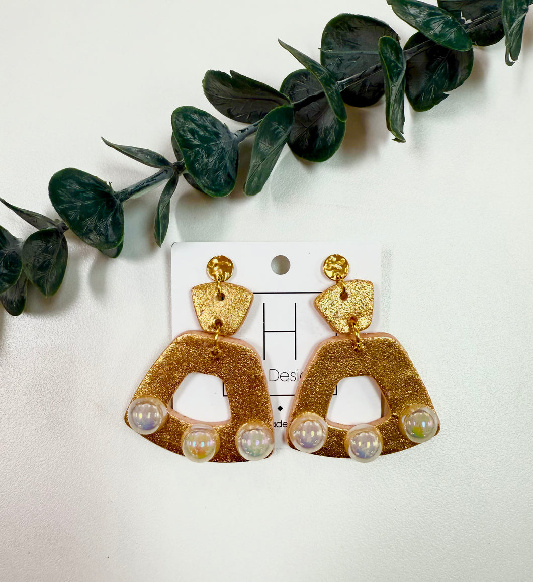 Gold Clay Earring