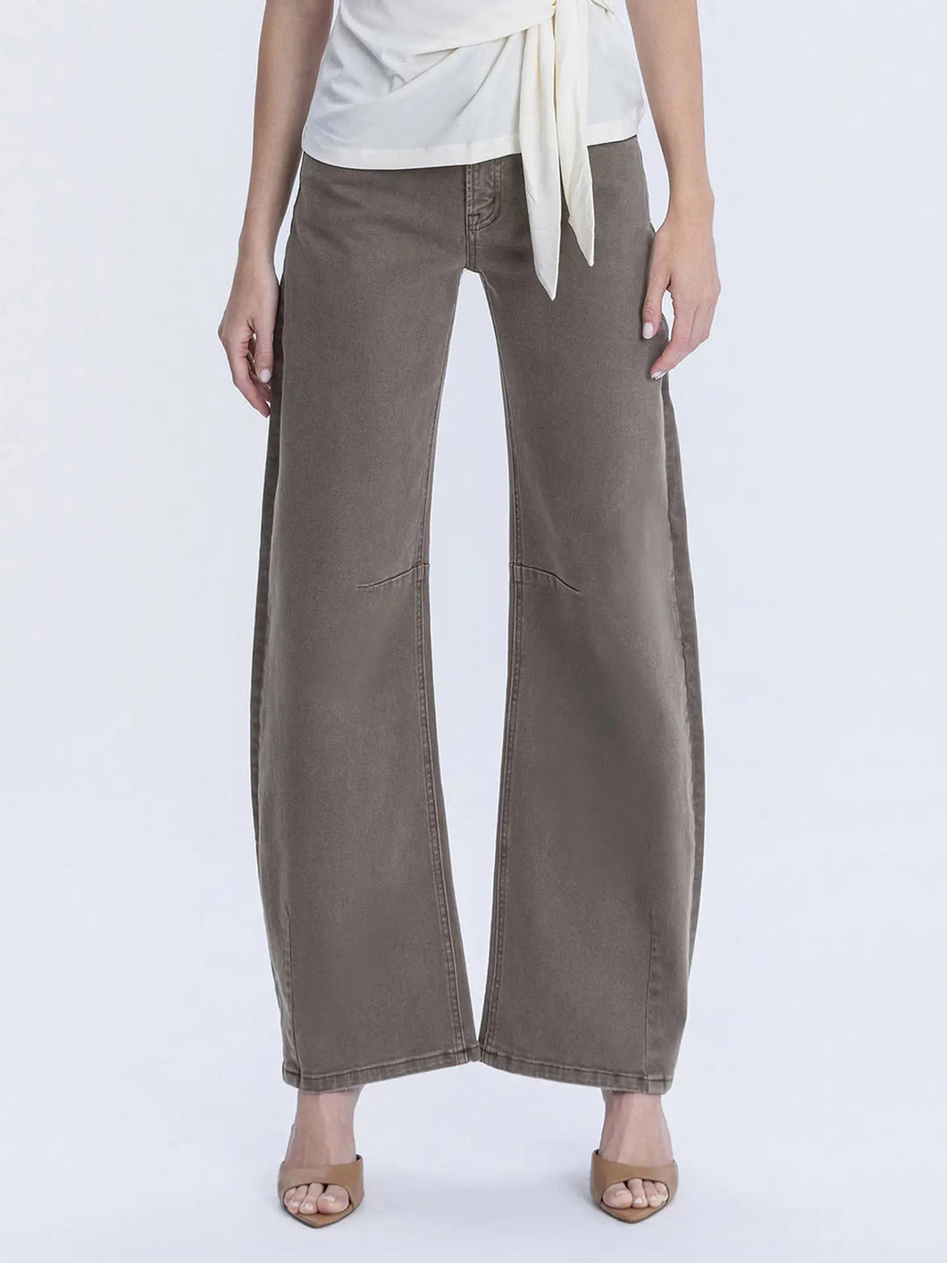 Ash Wide Leg Barrel Jeans