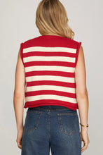 Load image into Gallery viewer, Candy Cane Knit Sweater Vest
