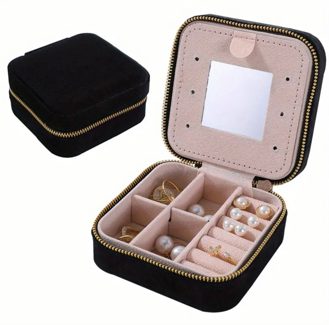 Velvet Jewelry Box - Black