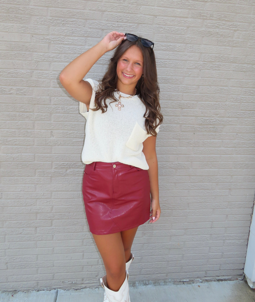 Cream Comfort Knit Top