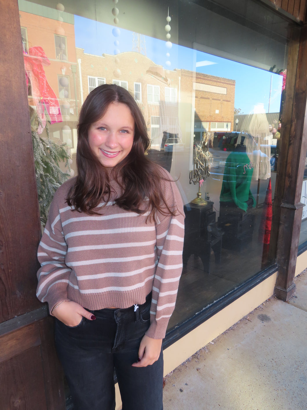 Latte Stripes Sweater