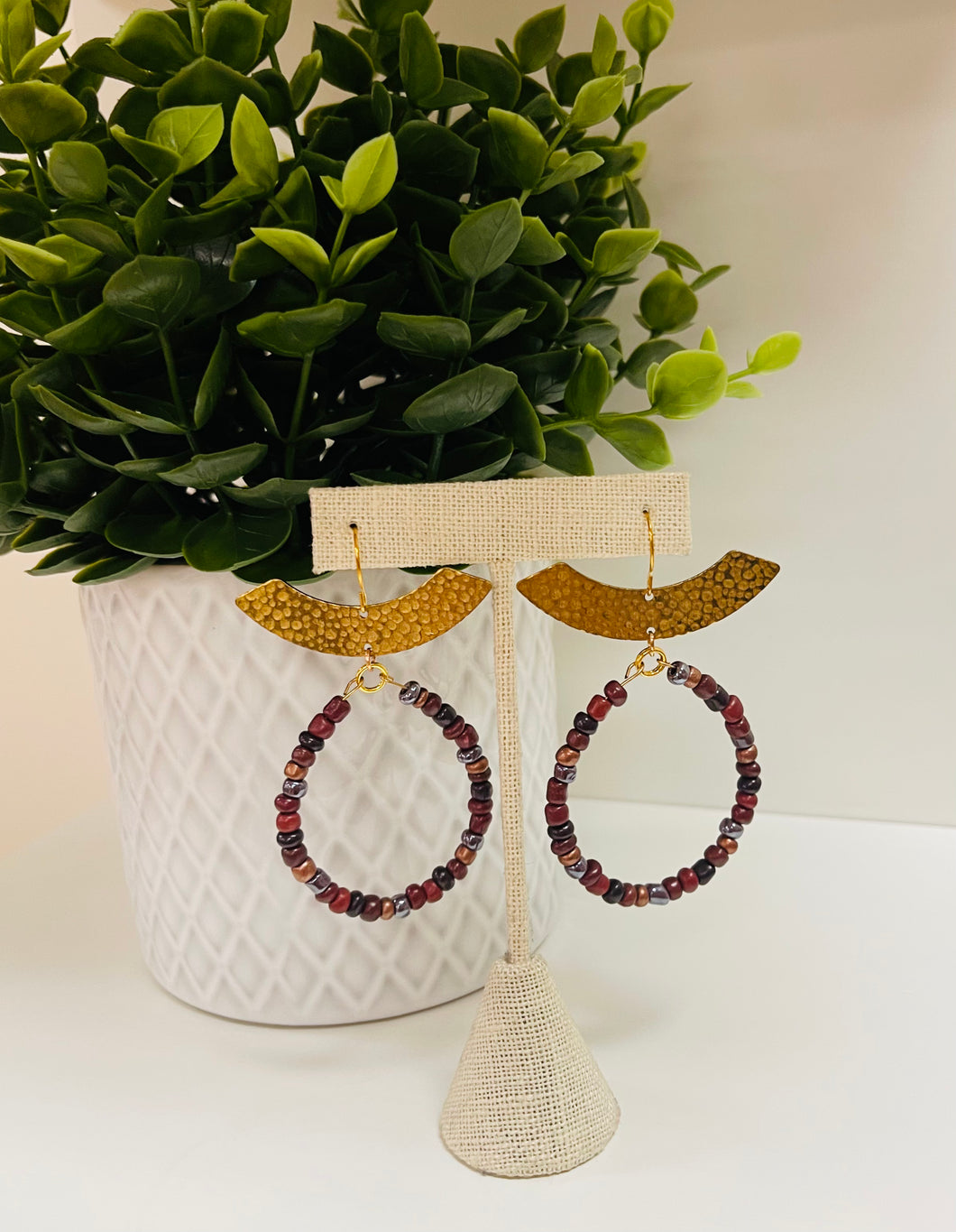 Half Arch Beaded Earrings