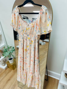 Flower Princess Midi Dress