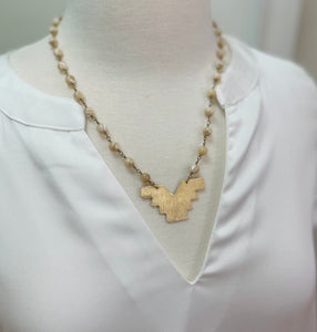 Gold Accent + Beaded Necklace