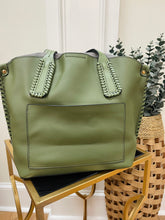 Load image into Gallery viewer, Olive Whipstitch Tote
