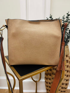 Tan 2 in 1 Bucket Bag