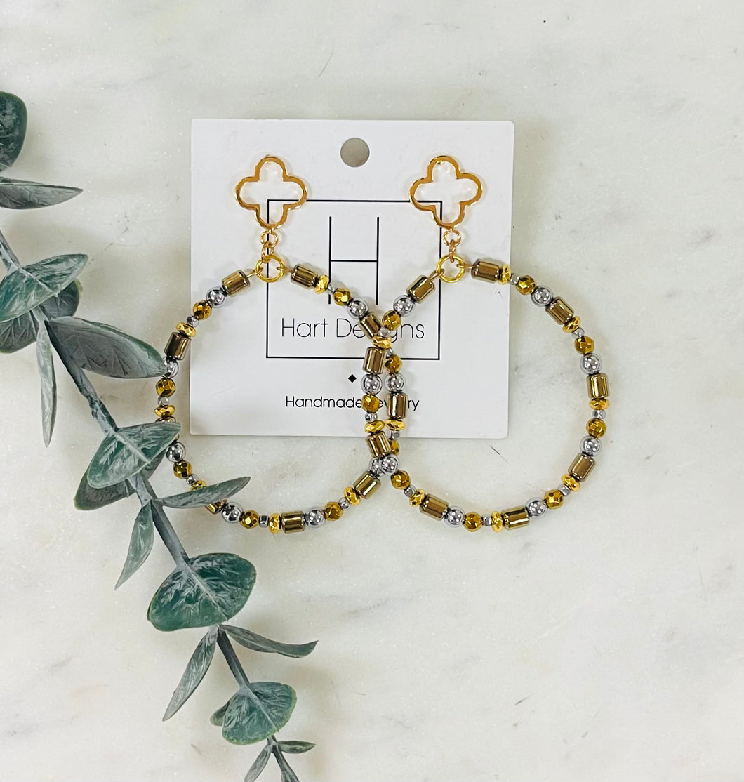 Round Beaded Earrings