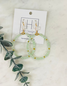 Sage Acrylic Beaded Earring