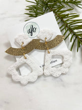 Load image into Gallery viewer, White Clay Tiered Earrings
