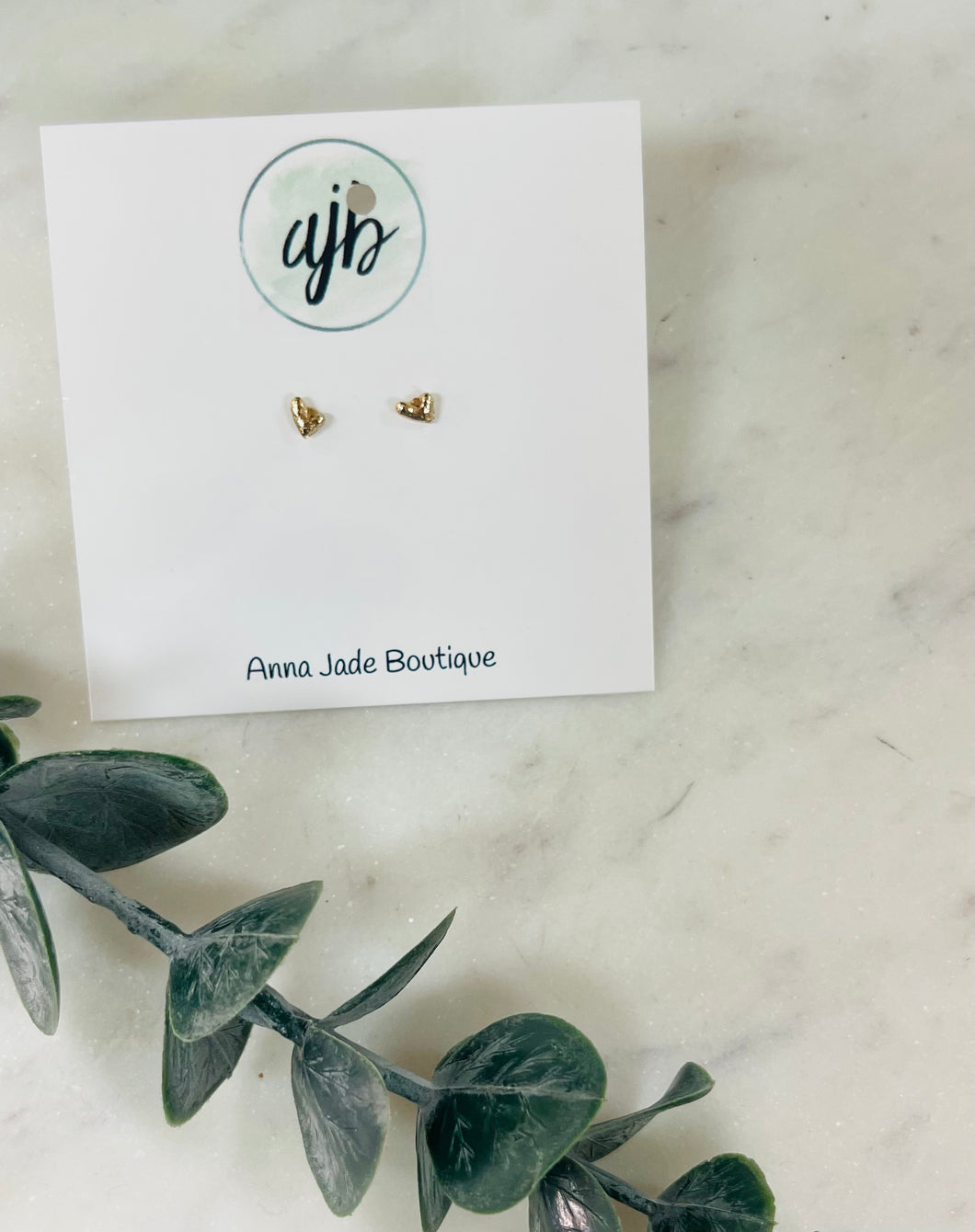 Mini Gold Heart Stud