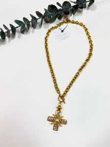 Chunky Stone Gold Necklace