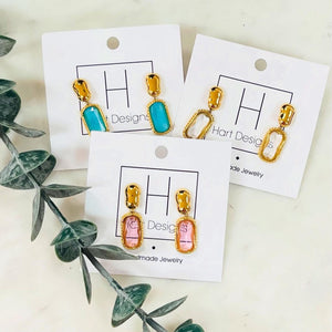 Stone Drop Stud