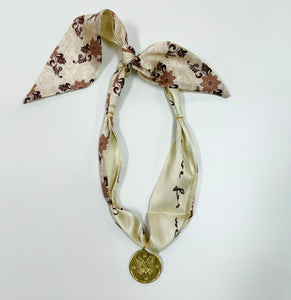 Ivory/Butterfly Scarf Necklace