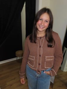 Gingerbread Making Cardigan