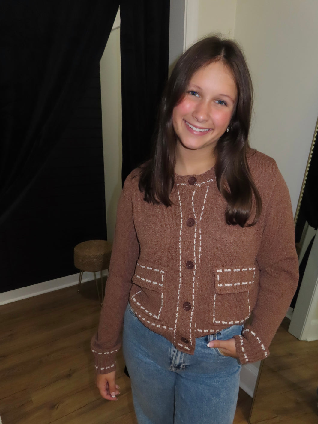 Gingerbread Making Cardigan
