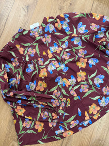 Burgandy Bloom Top