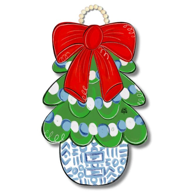 Door Hanger - Christmas Tree Planter