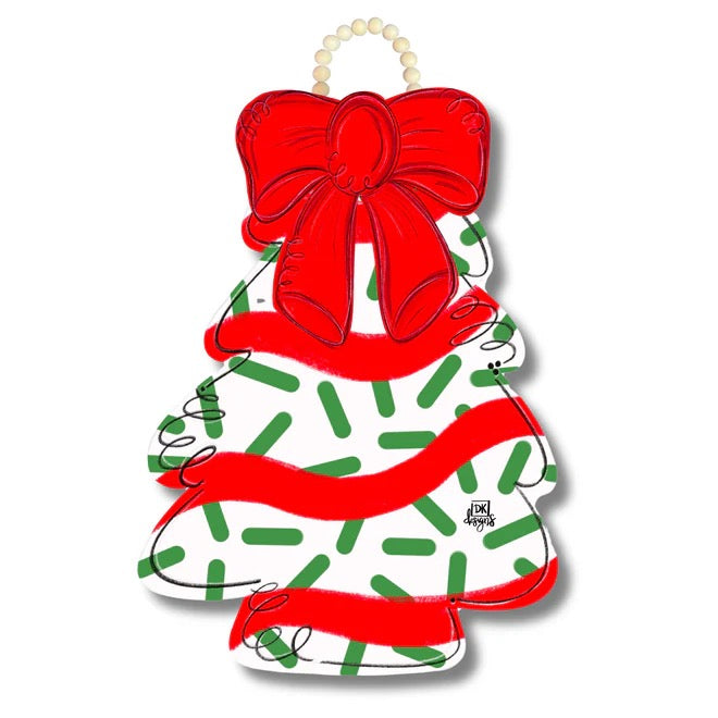 Door Hanger - Christmas Tree Cake