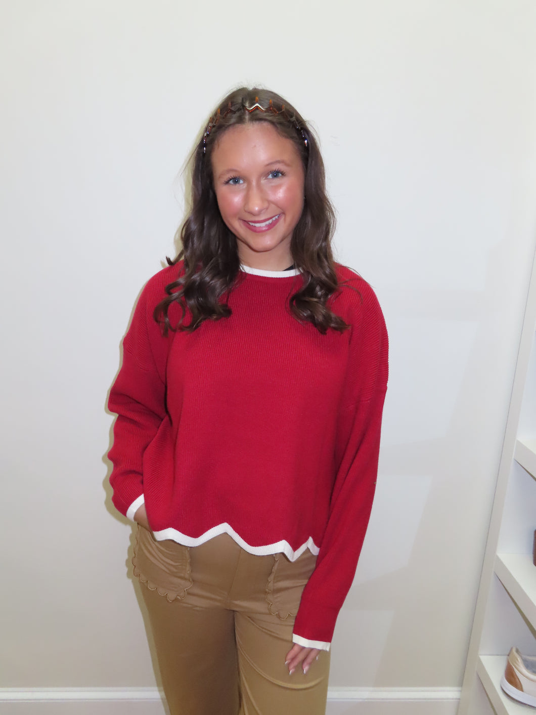 Scallops & Stockings Sweater