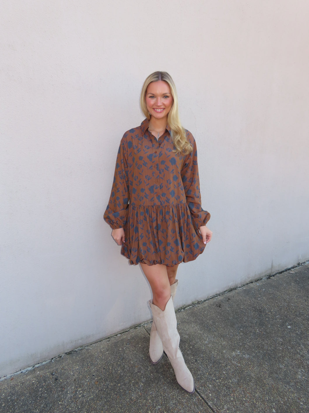 Blossom Bubble Hem Dress