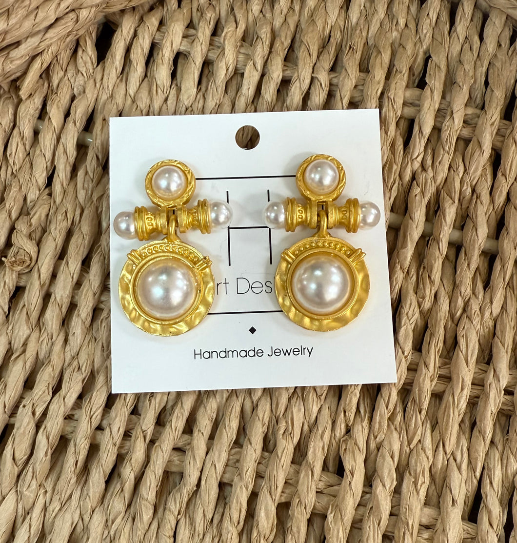 Vintage Pearl Drop Earring