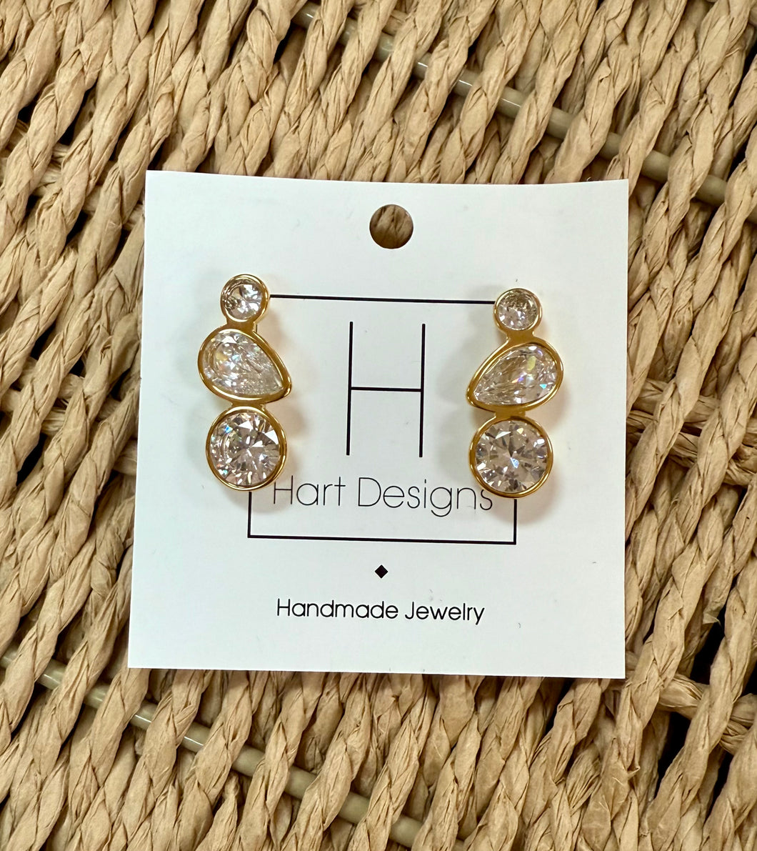 Triple Bling Earring