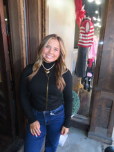 Load image into Gallery viewer, Midnight Love Mock Neck Top
