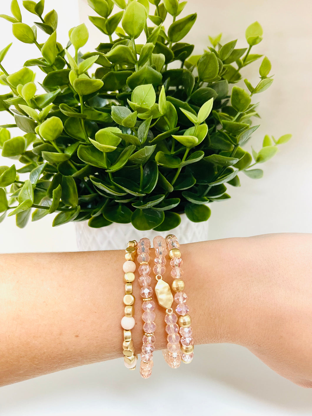 Pink/Gold Bracelet Stack