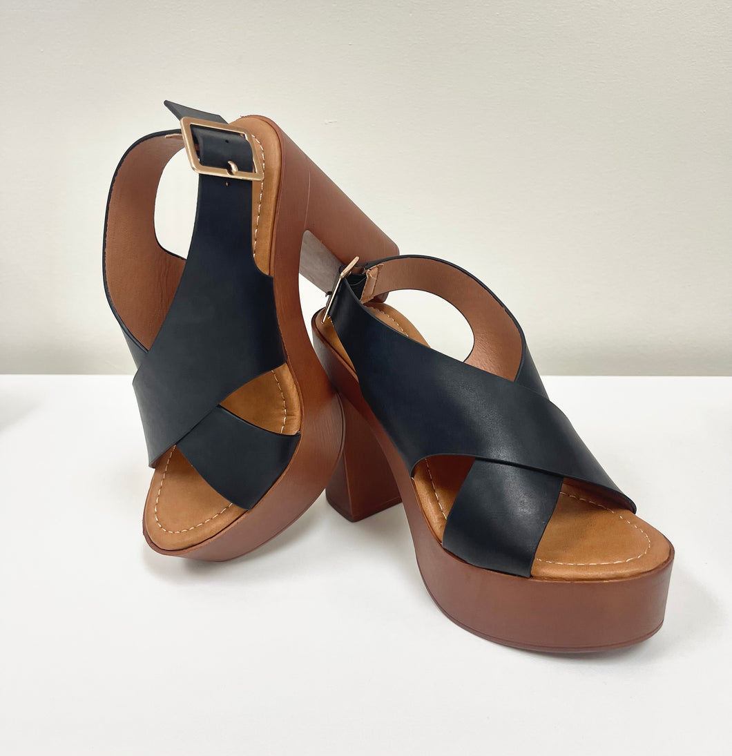 Let’s Chat About It Black Wedge