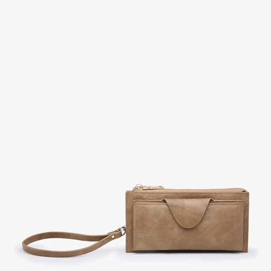 Snap Closure Wallet- Taupe