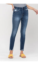 Load image into Gallery viewer, Distressed Fray Hem Skinny Jean
