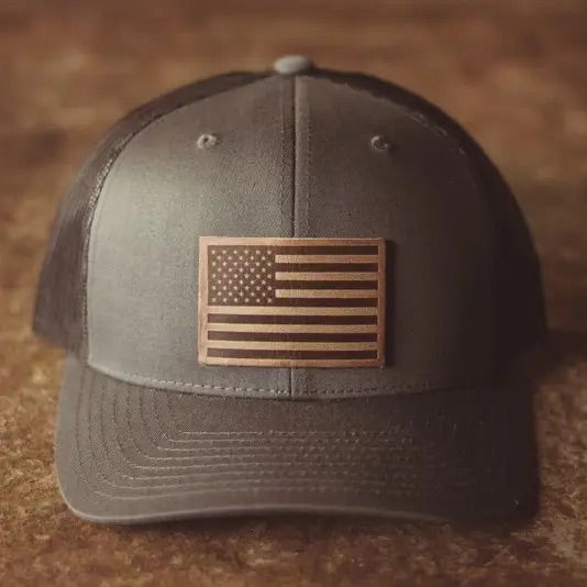 American Flag Hat - Charcoal