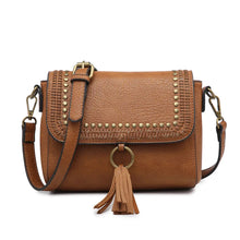 Load image into Gallery viewer, Camel Studded Crossbody Bag
