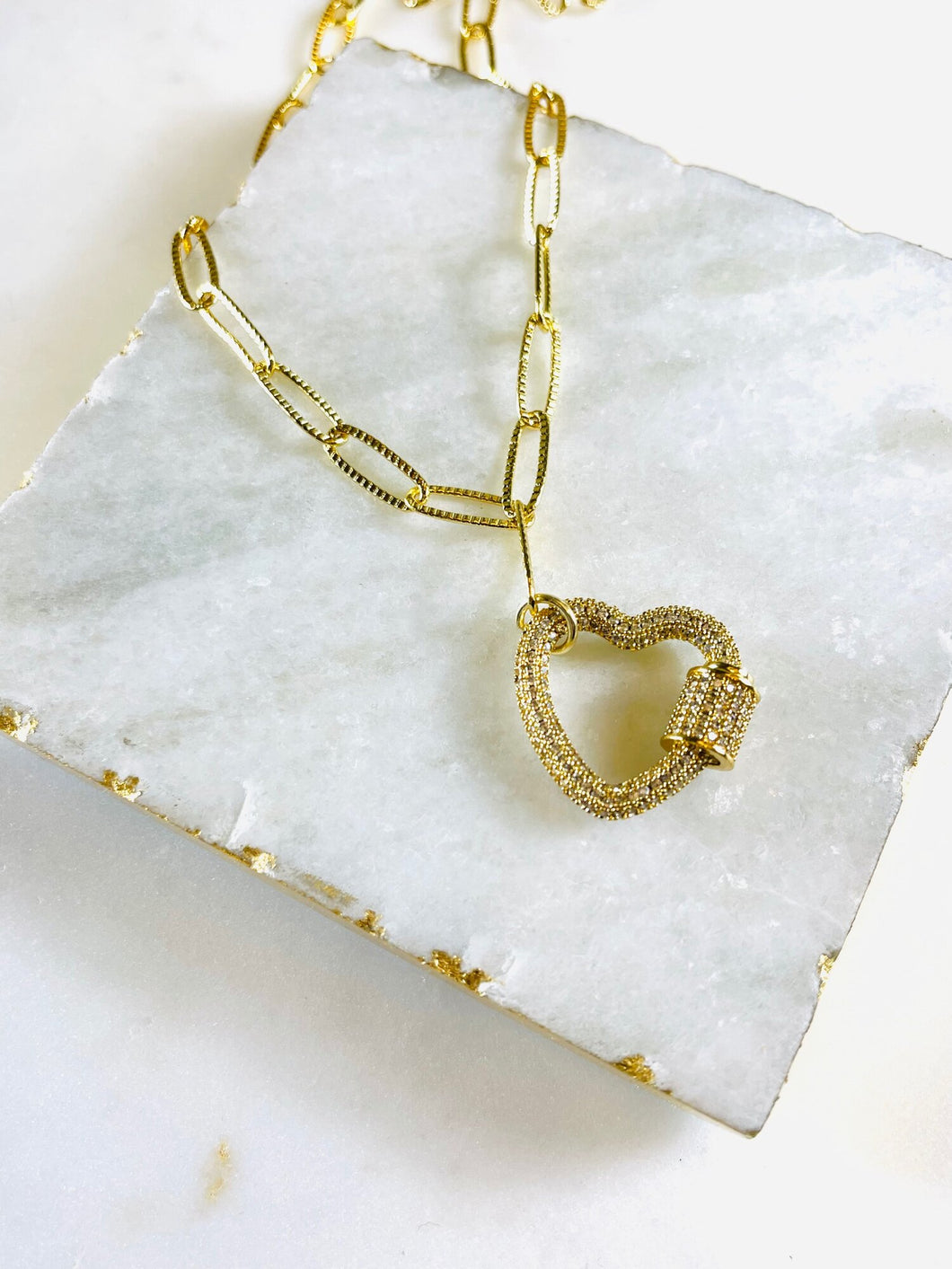 Paved Heart Necklace