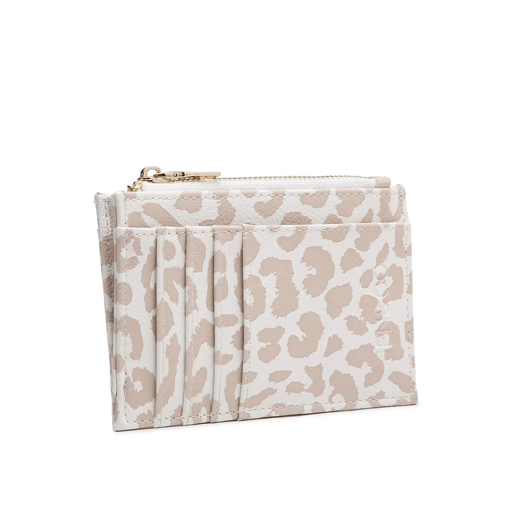 Card Holder Wallet- Taupe Print