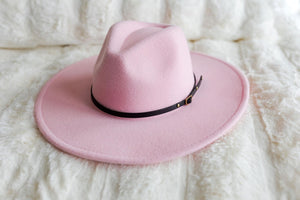 You Complete Me Wide Brim Hat - Lt. Pink