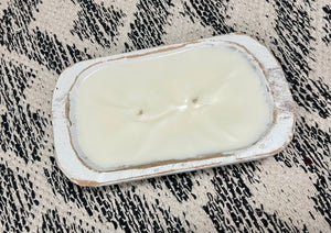 White Dough Bowl Candle