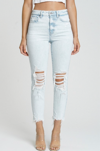 Playing For Keeps Distressed Denim