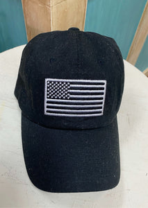American Flag Hat - Black