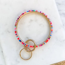 Load image into Gallery viewer, Rubber Disc Keyring Bangle
